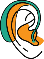 Behind the Ear hearing aid style illustration